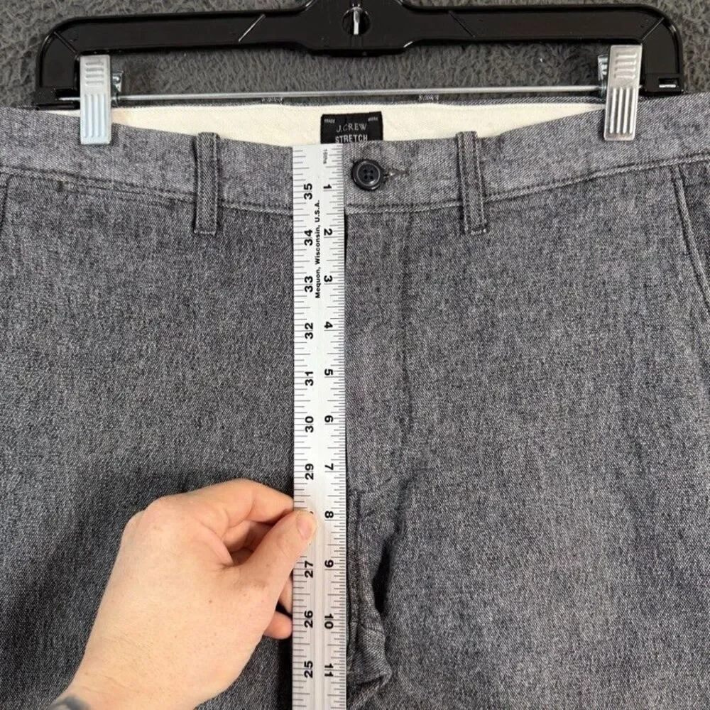 J Crew Pants Mens 30x32 Gray 484 Slim Fit Brushed Cotton Stretch Chino Preppy